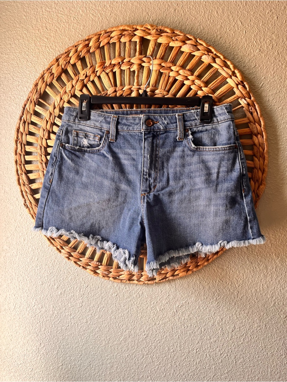 Joe's Jeans Light Blue Frayed Hem Denim Shorts